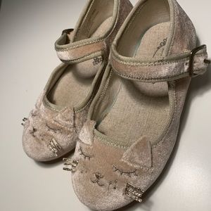 Joyfolie Beige Velvet Ellie Mary Jane Shoes